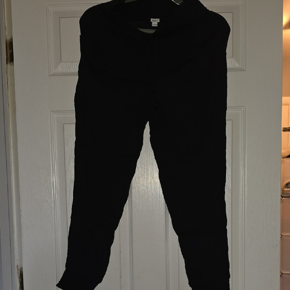 Aerie Black Jogger Track Pants Relaxed Fit